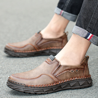 ⏰Promotion - 70% OFF🔥Men's casual leather orthotic loafers with arch support