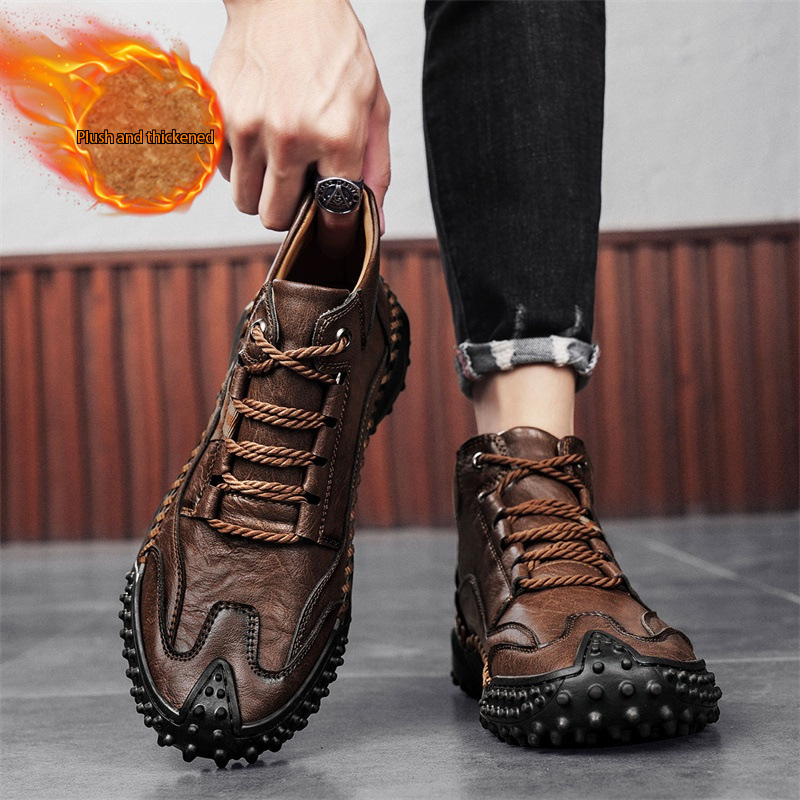 ⏰ 60% off -Men's stylish genuine leather thick-soled orthotic shoes