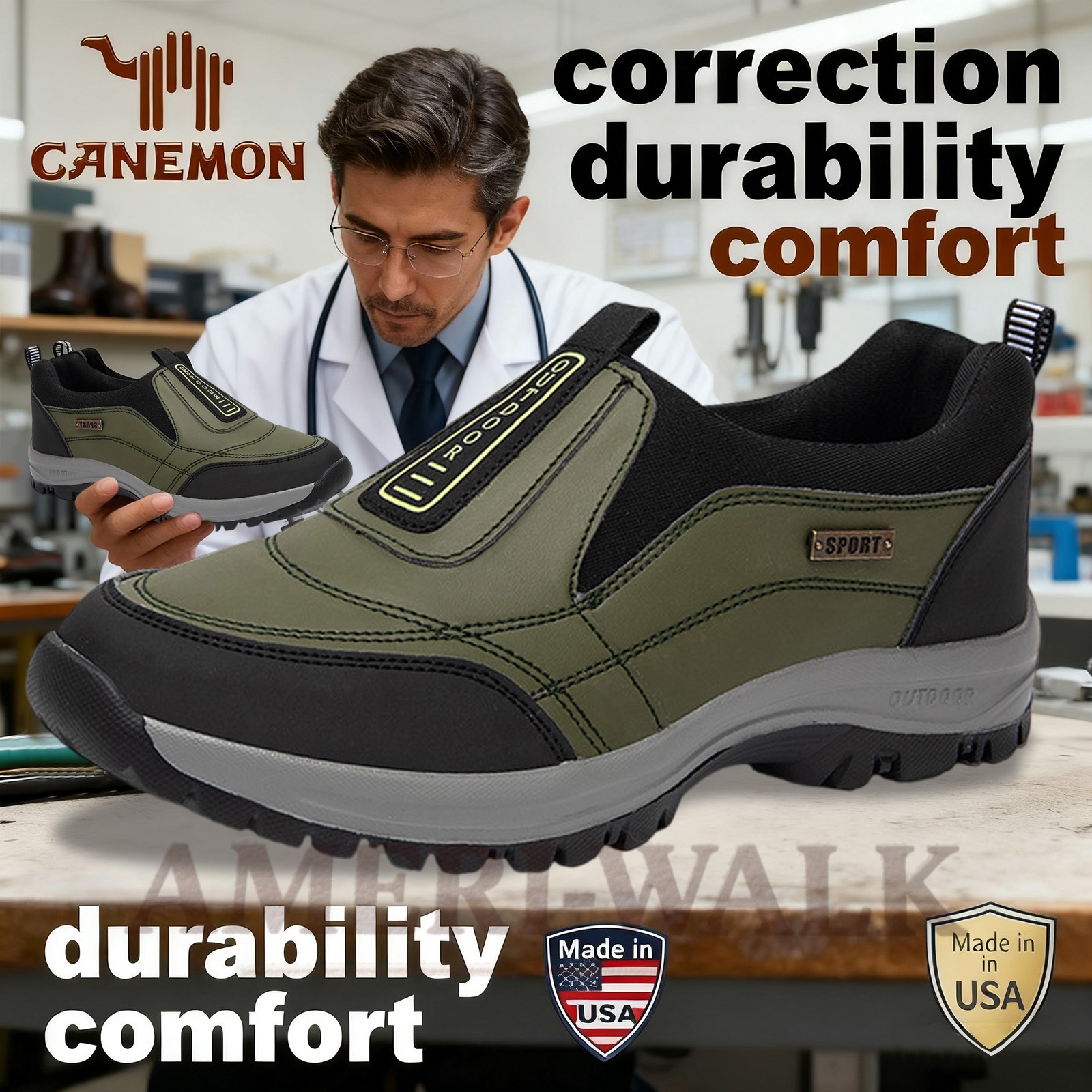 ENJERR™⏰Promotion - 70% OFF🔥 Men Casual Leather Loafer Orthopedic Walking Shoes