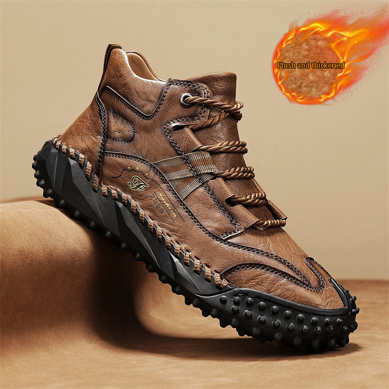 ⏰ 60% off -Men's stylish genuine leather thick-soled orthotic shoes