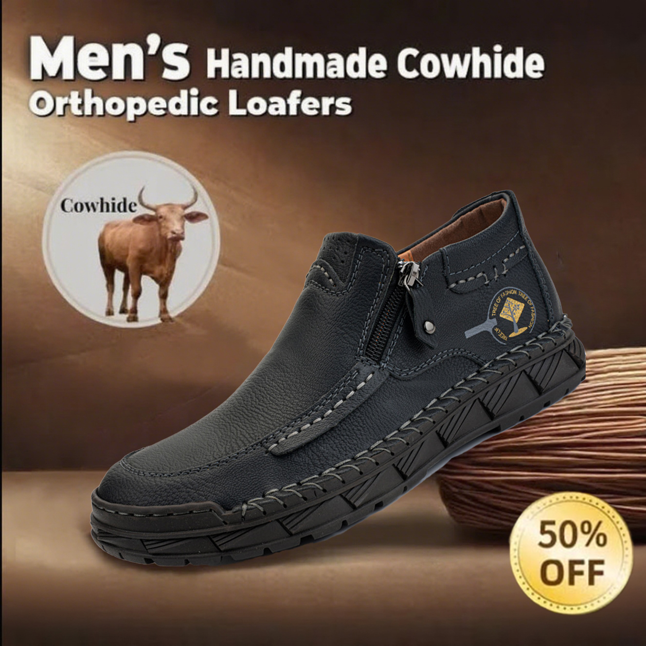 🔥On This Week Sale 70% Off🔥Men's authentic stylish orthopedic casual leather shoes