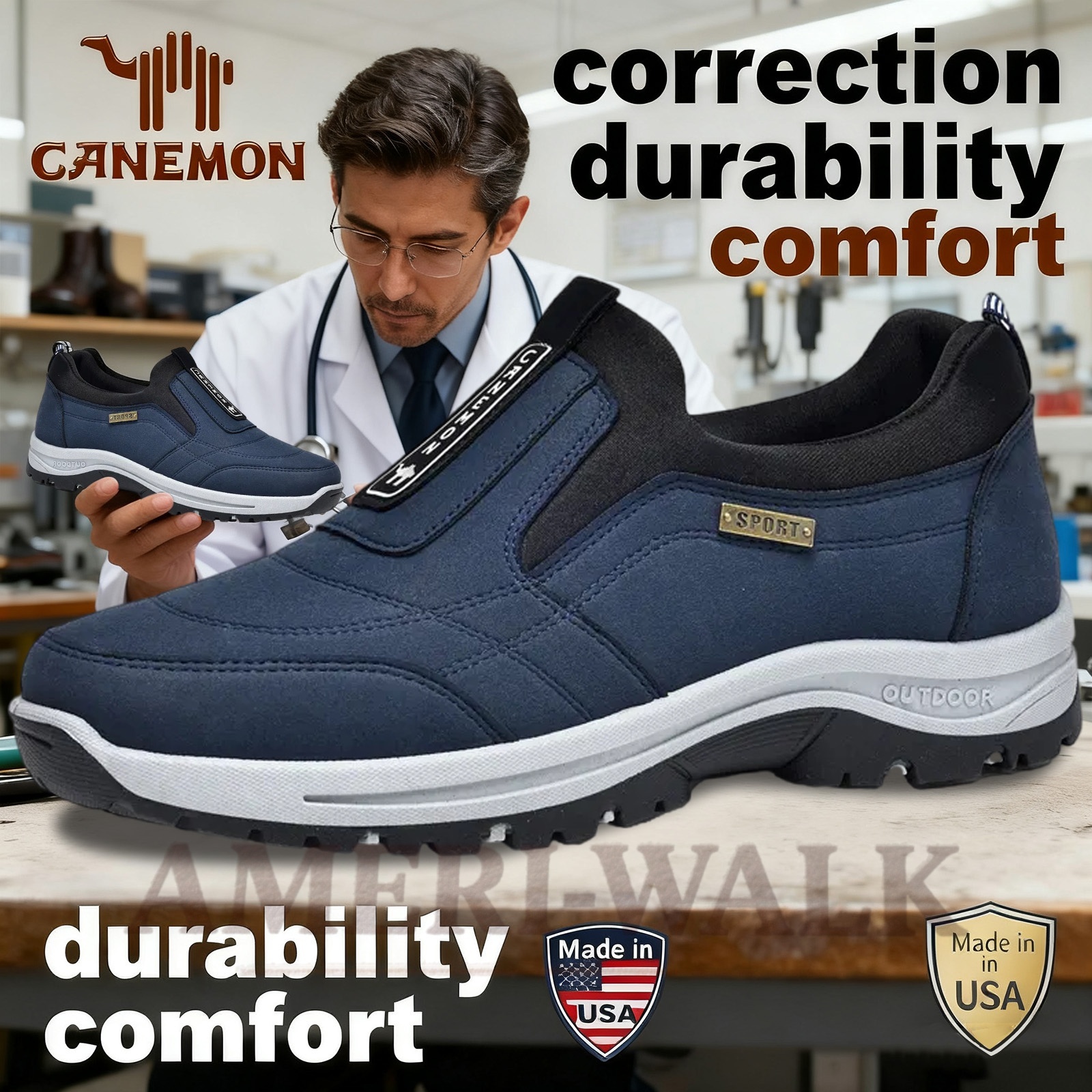 ENJERR™⏰Promotion - 70% OFF🔥 Men Casual Leather Loafer Orthopedic Walking Shoes