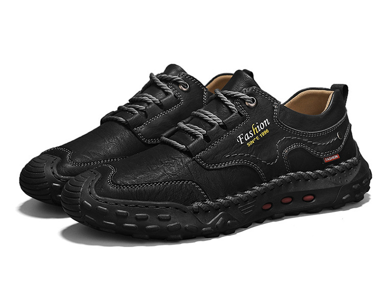 🔥Last day 50% off 🔥Men's handmade genuine leather non-slip and anti-collision corrective loafers