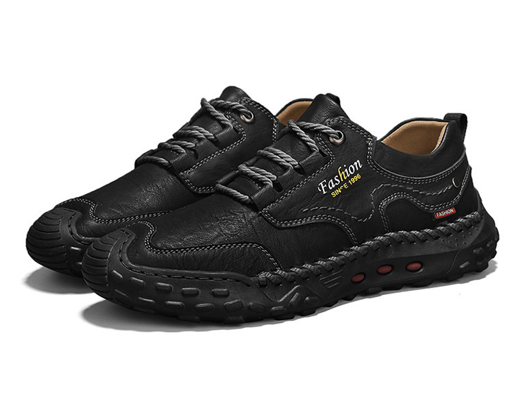 🔥Last day 50% off 🔥Men's handmade genuine leather non-slip and anti-collision corrective loafers