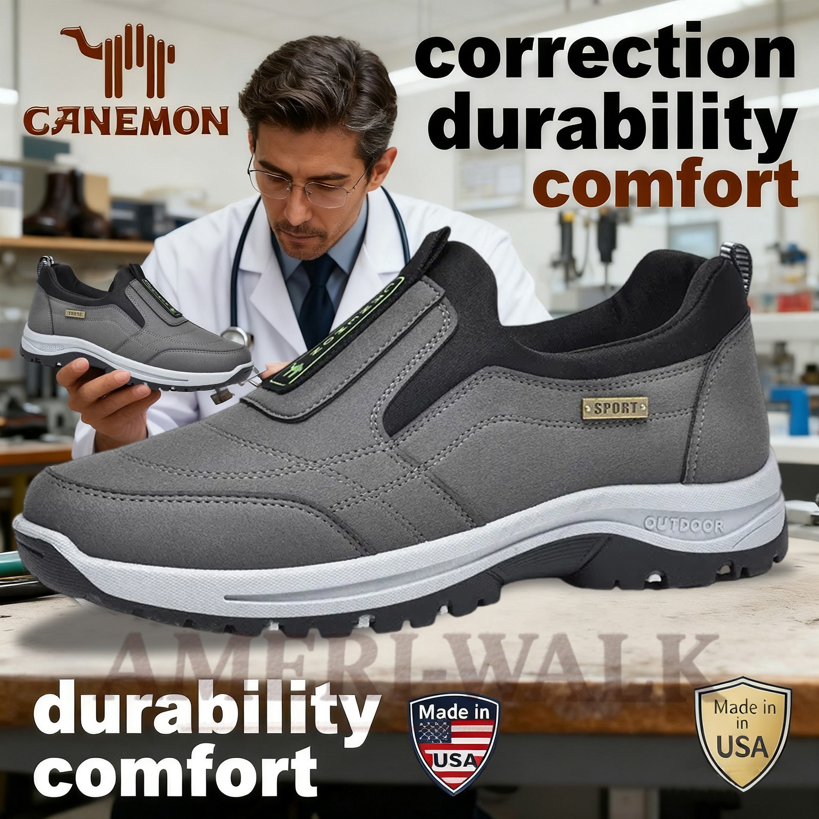 ENJERR™⏰Promotion - 70% OFF🔥 Men Casual Leather Loafer Orthopedic Walking Shoes