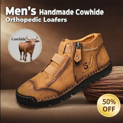 🔥Today 70% off🔥Men's genuine leather waterproof non-slip fashionable orthopedic shoes