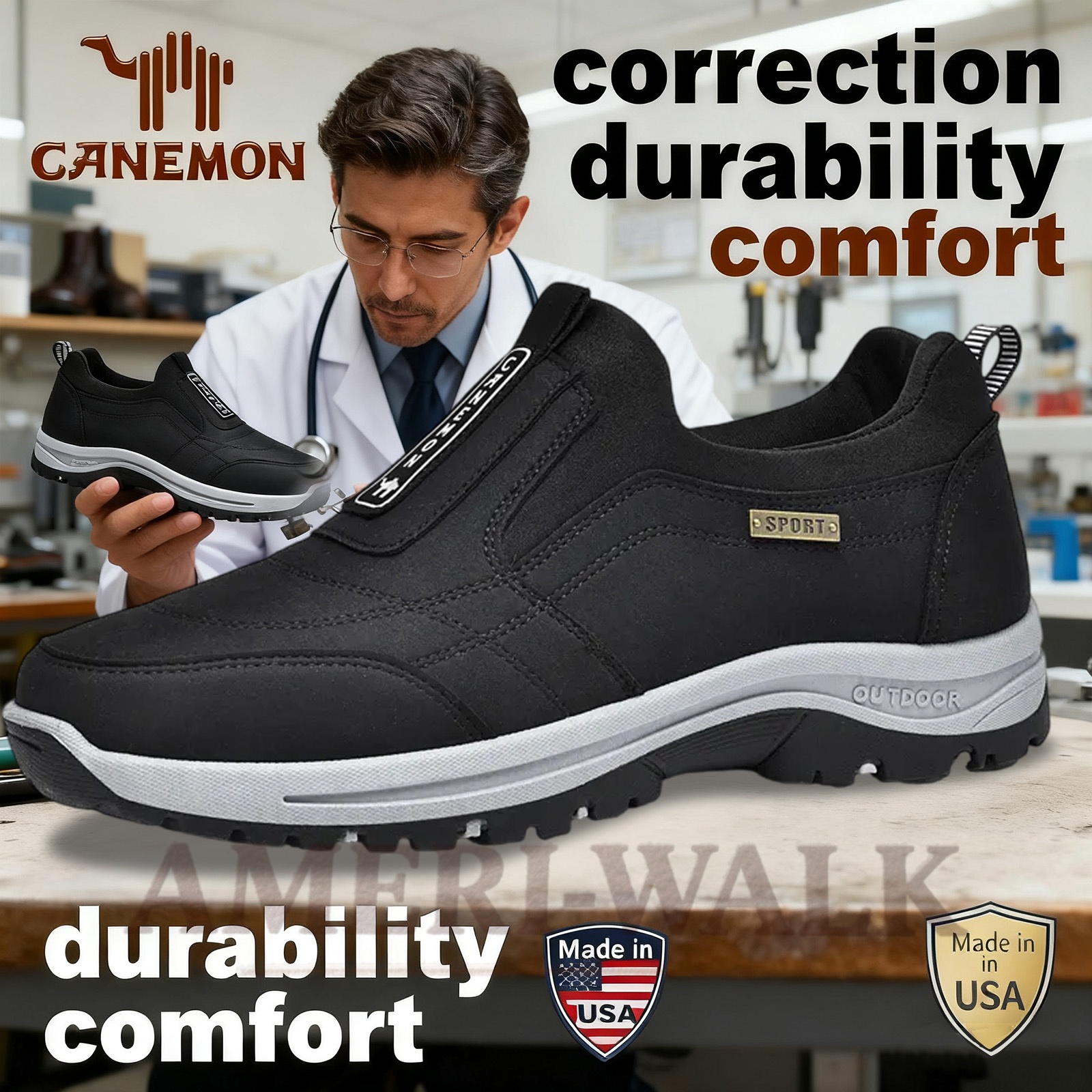 ENJERR™⏰Promotion - 70% OFF🔥 Men Casual Leather Loafer Orthopedic Walking Shoes