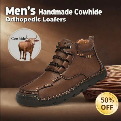 ⏰Limited Time Sale 70% OFF-Men's new handmade genuine leather orthopedic shoes with arch support
