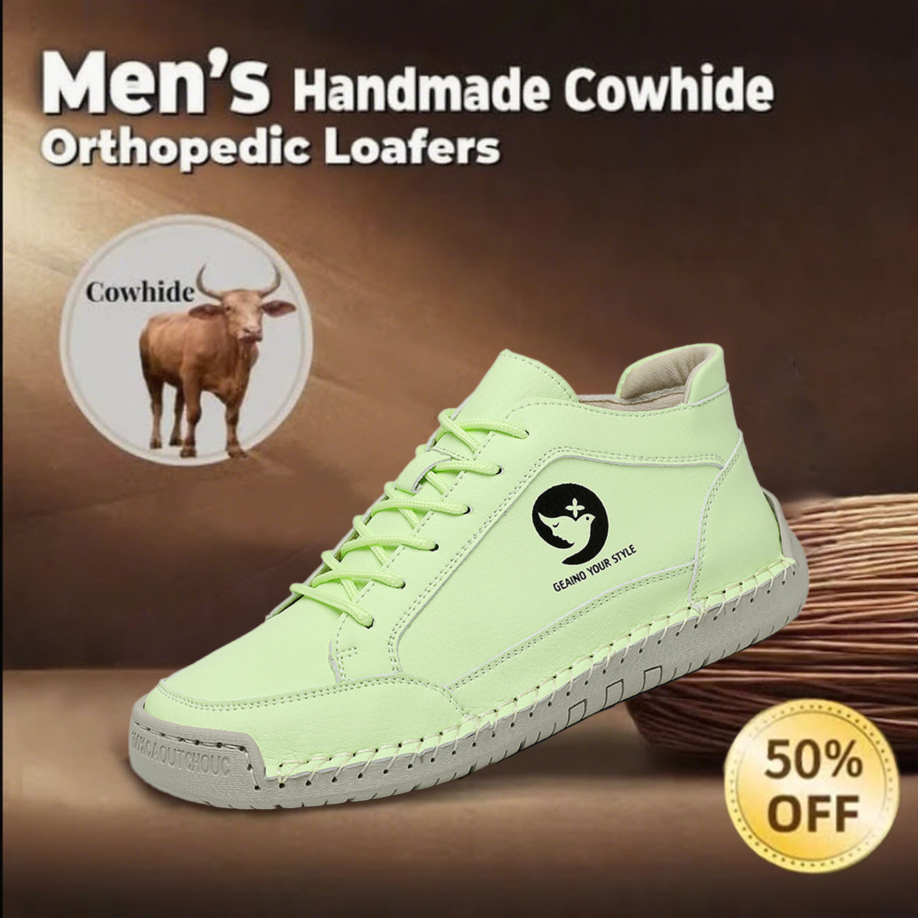 🔥Hot Sale🎉Women's non-slip handmade genuine leather orthopedic shoes