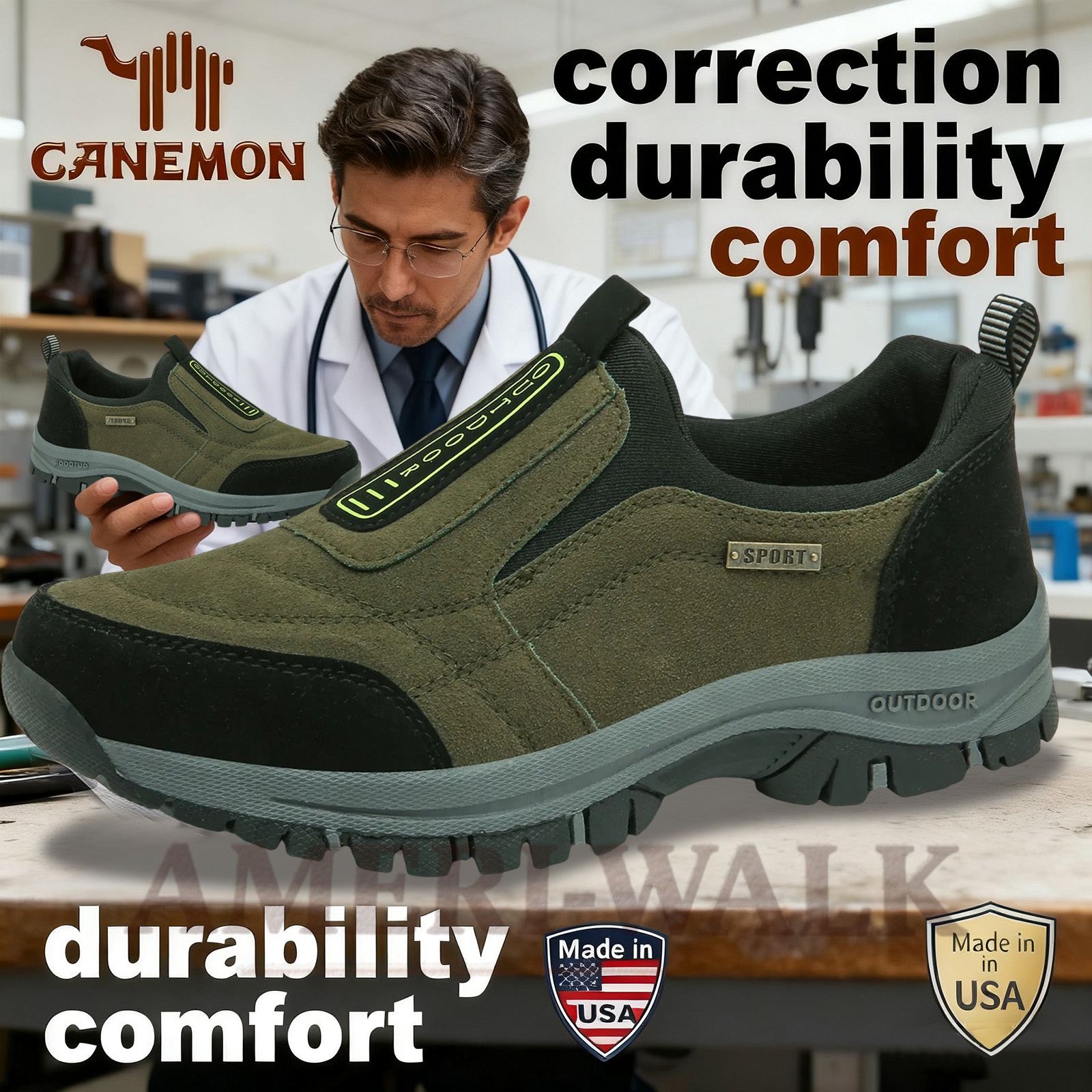 ENJERR™⏰Promotion - 70% OFF🔥 Men Casual Leather Loafer Orthopedic Walking Shoes