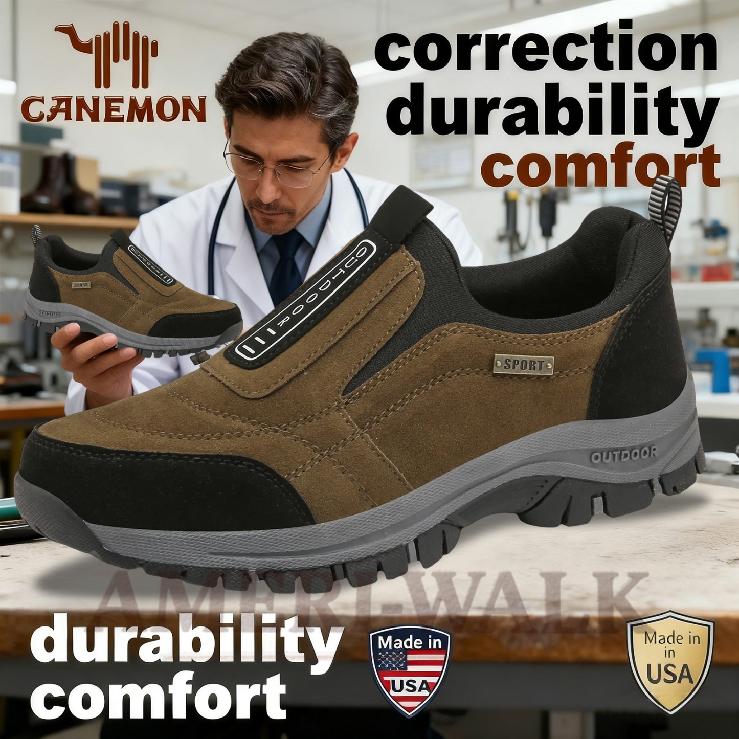 ENJERR™⏰Promotion - 70% OFF🔥 Men Casual Leather Loafer Orthopedic Walking Shoes