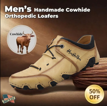 Last day 70% off 🔥⏱️Christmas sale⏱️🔥Men's genuine slip-on shoes