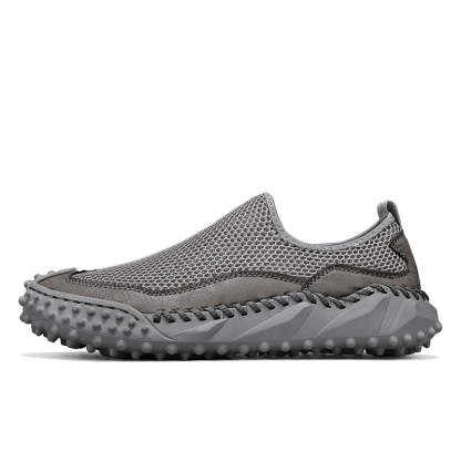 ⏰Fresh Steps – 60% OFF🛒 Men’s Slip-On Orthopedic Casual Walking Shoes – Breathable Mesh, Leather Trim, Arch Support & Non-Slip Rubber Sole for Outdoor Trekking