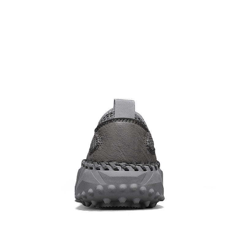 ⏰Fresh Steps – 60% OFF🛒 Men’s Slip-On Orthopedic Casual Walking Shoes – Breathable Mesh, Leather Trim, Arch Support & Non-Slip Rubber Sole for Outdoor Trekking