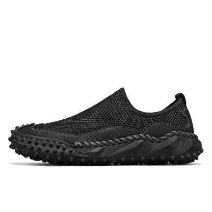 ⏰Fresh Steps – 60% OFF🛒 Men’s Slip-On Orthopedic Casual Walking Shoes – Breathable Mesh, Leather Trim, Arch Support & Non-Slip Rubber Sole for Outdoor Trekking