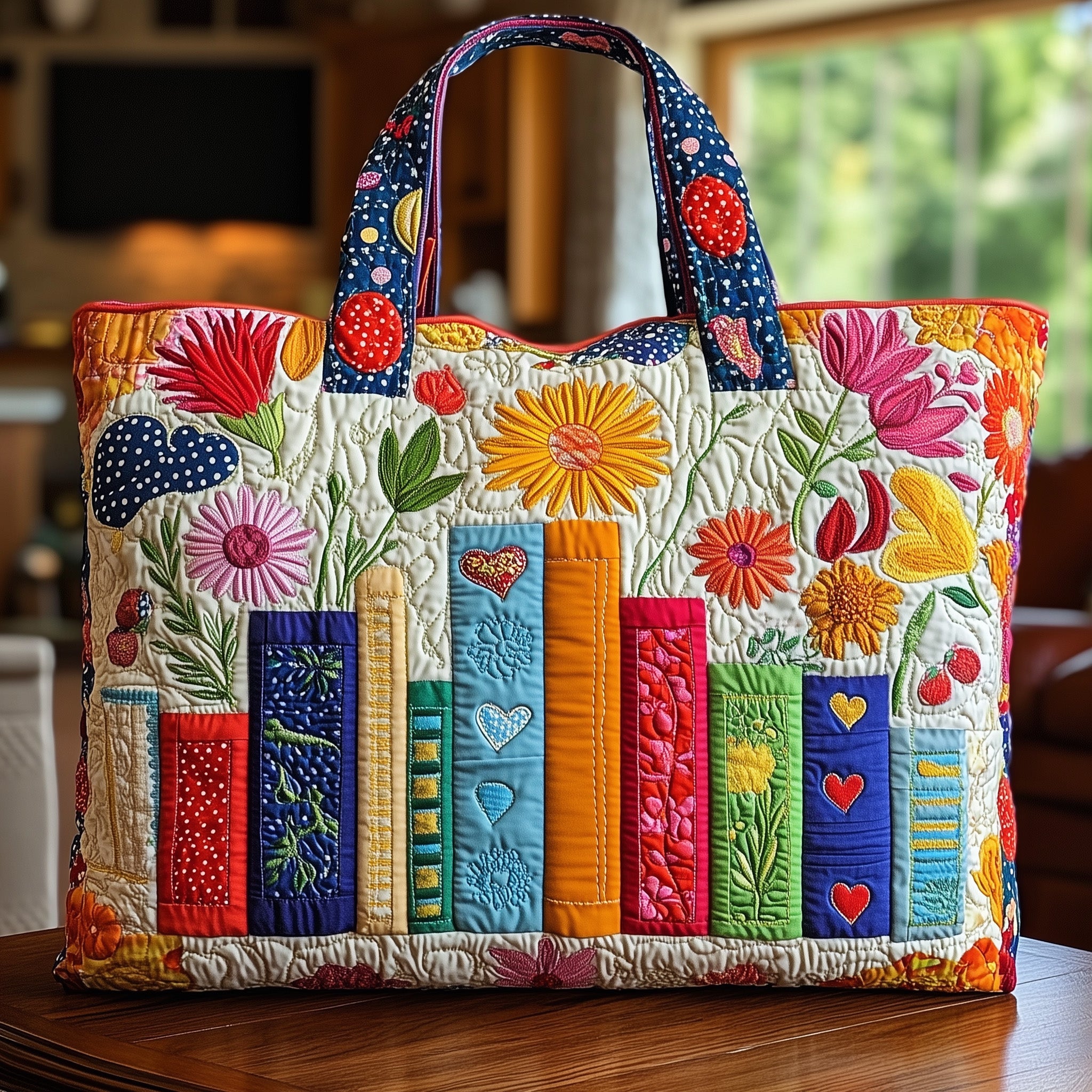 Bookworm Quilted Tote Bag GFTONL4868