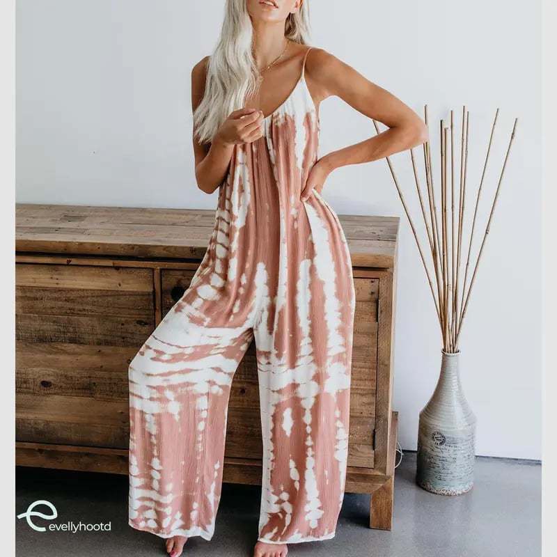 Plus Size Women Fashion Wide Leg Suspender Jumpsuit with Pockets Curvy Overalls