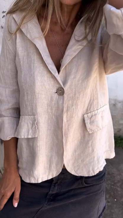 Casual Lapel Single-button Thin Coat