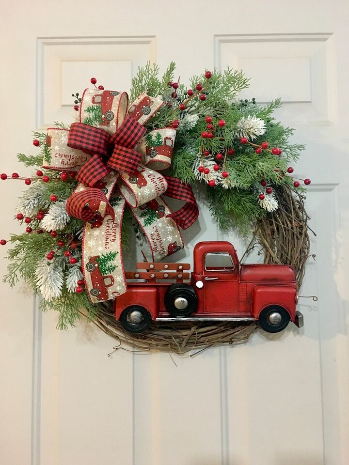 Red Truck Christmas Wreath