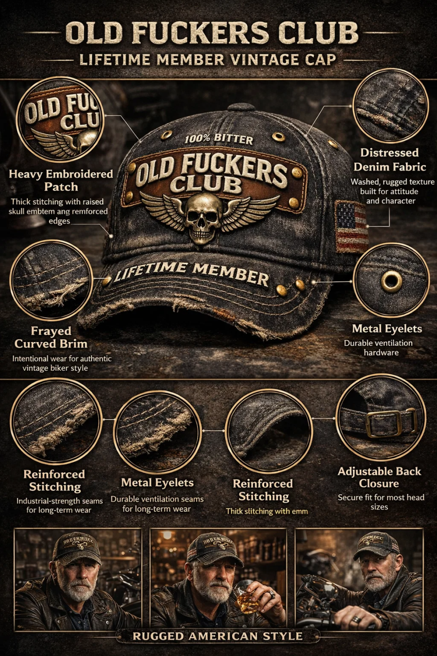 🎄Early Christmas 49% OFF❤️Old Fuckers Club-Vintage Baseball Cap🎁