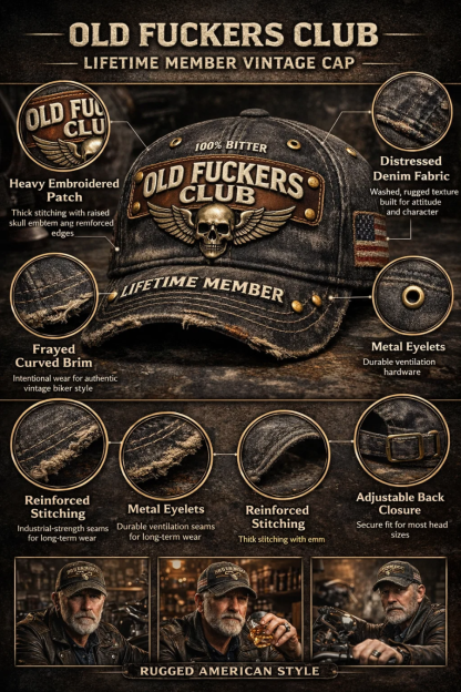 🎄Early Christmas 49% OFF❤️Old Fuckers Club-Vintage Baseball Cap🎁