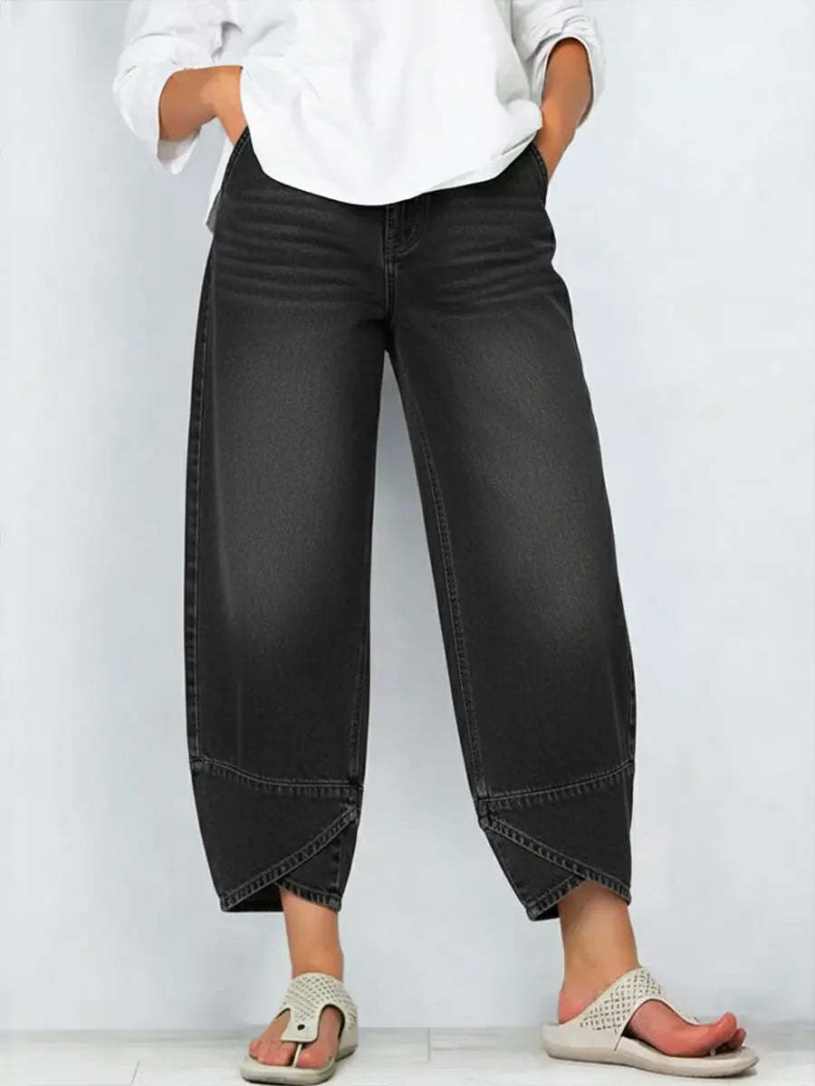 MODERN PANTS WITH CROSSHEM DETAIL