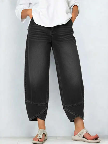 MODERN PANTS WITH CROSSHEM DETAIL