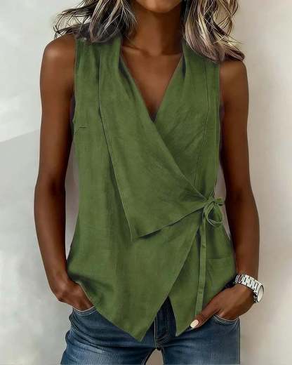 Women'S Casual Solid Short-Sleeved Top
