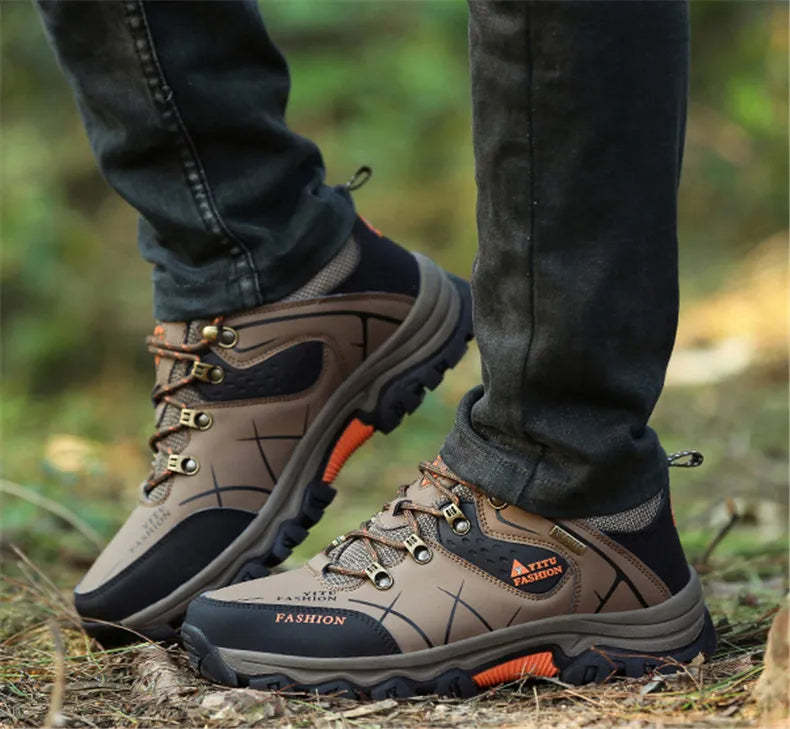 Men's outdoor waterproof mountaineering snow sports shoes