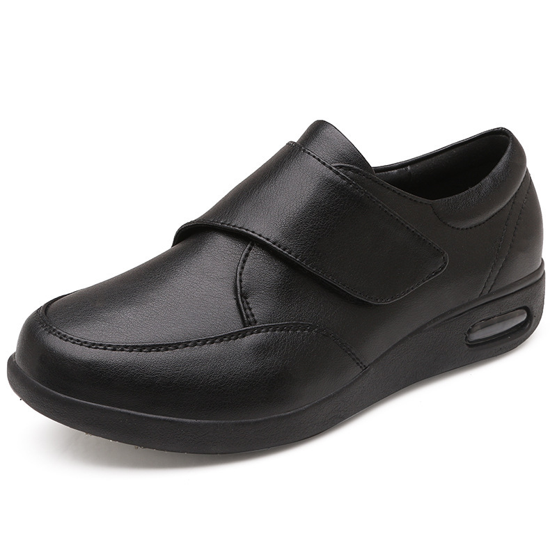Anti-slip arch support orthopedic leather shoes
