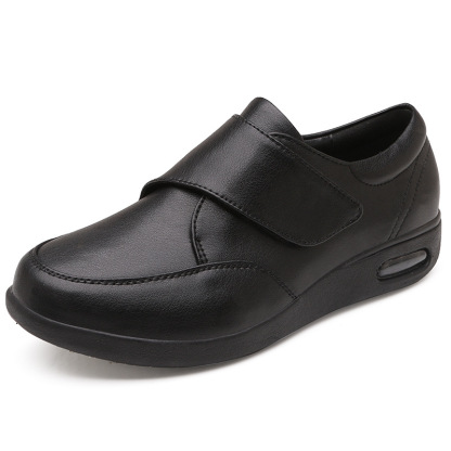 Anti-slip arch support orthopedic leather shoes
