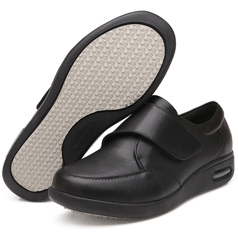 Anti-slip arch support orthopedic leather shoes