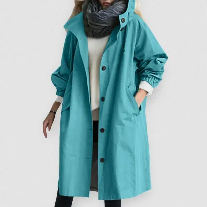 Water Resistant Oversized Hooded Windbreaker Rain Jacket
