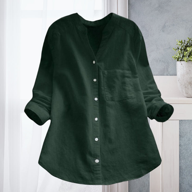 Plain casual loose blouse