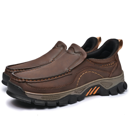 ⏰Promotion 60% OFF - 2025 New Men's Orthopedic Hands-Free Genuine Leather Slip On Loafers