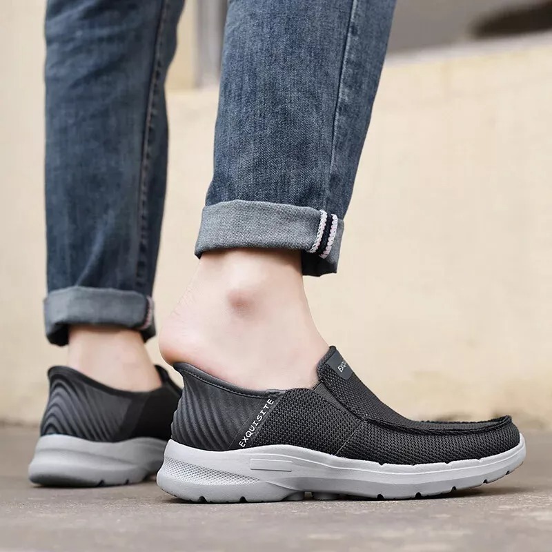 🔥LAST DAY 60% OFF🔥Men's Arch Support Hands-Free Slip-On Loafers, EVA Boat Shoes,Orthopedic Walking Shoes