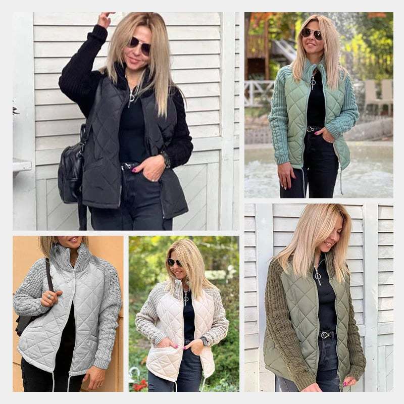 🔥Women’s Knit Patchwork Puffy Jacket🧷