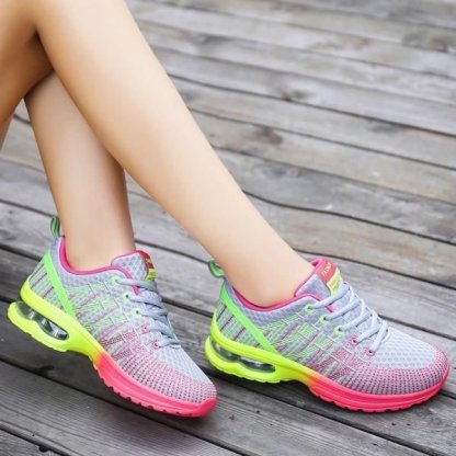 WOMEN SNEAKERS AIR SOLE ATHLETIC RUNNING SHOES LACE-UP BREATHABLE JOGGING SHOES LEISURE OUTDOOR SNEAKERS
