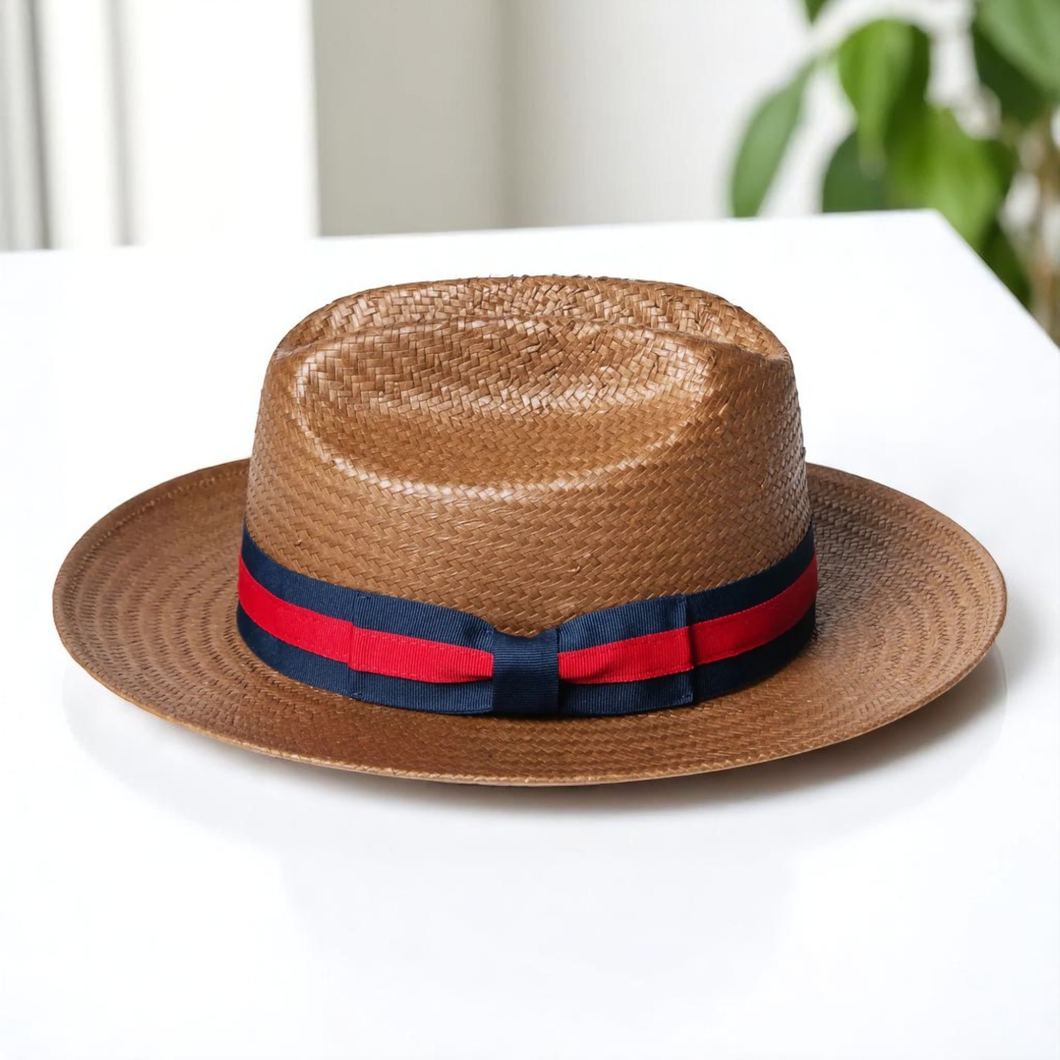 Patriotic Straw | Panama Fedora Hat - Brown