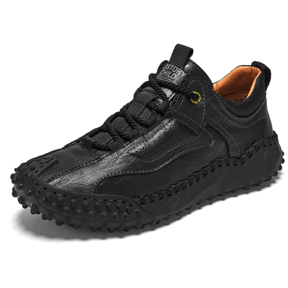 (⏰Clearance Sale-70%OFF🔥)Men’s Vintage Leather Hiking Shoes – Genuine Leather, Orthopedic Arch Support, Wide Toe Box, Waterproof, Breathable, Hand-Sewn, Non-Slip, Lightweight Shoes for Driving & Walking