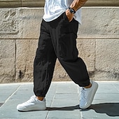 Men's Linen Pants Trousers Summer Pants Baggy Pants