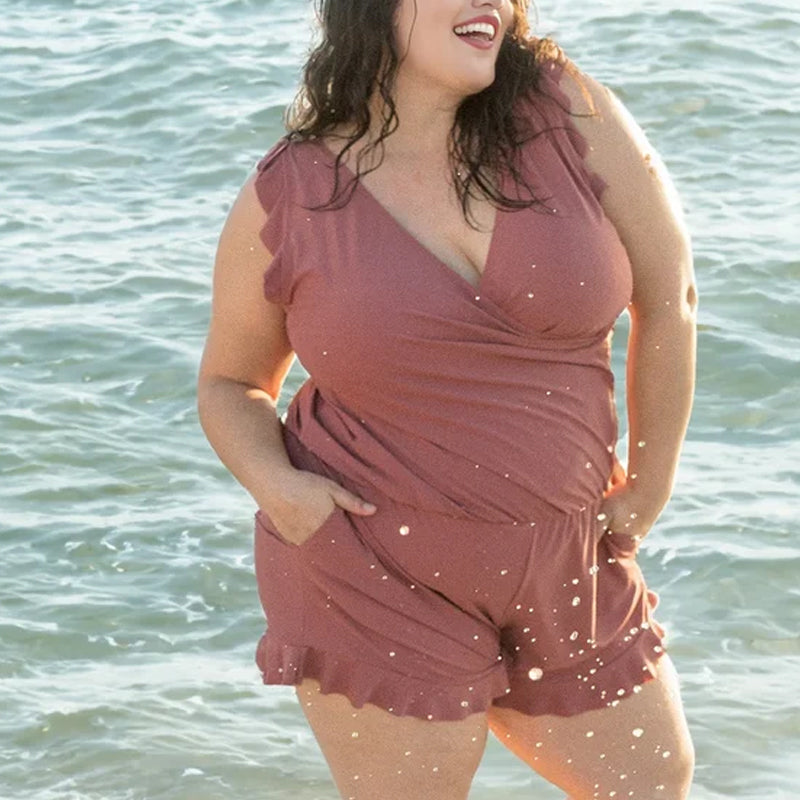 Swim Romper Built-in Bra