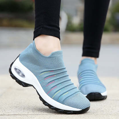 Women Fly-knit Breathable Casual Height Increasing Shoes