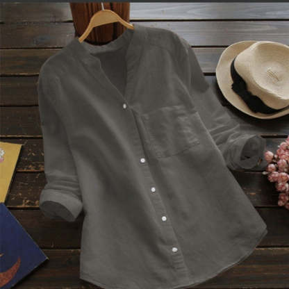 Plain casual loose blouse
