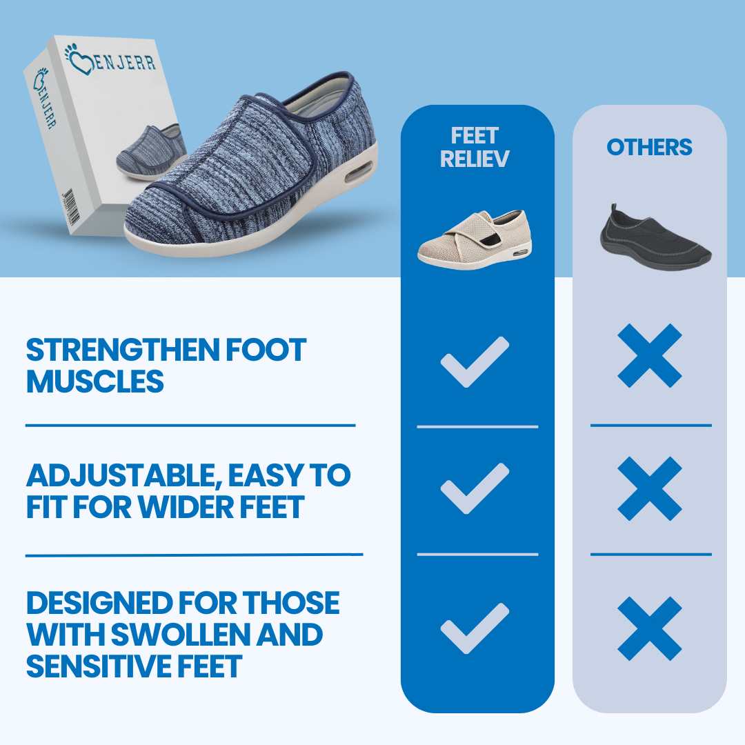 Wide Pain Relief Diabetic Shoes Black Grey