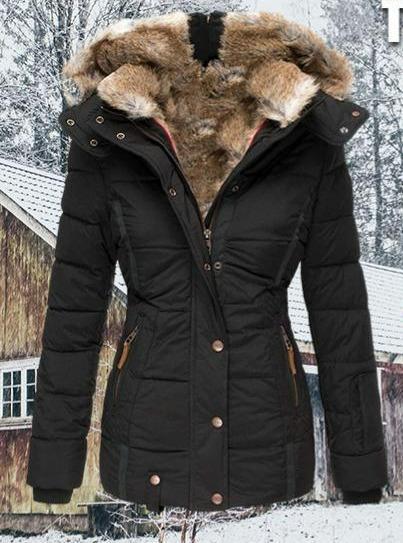 Women's Winter Outdoor Hiking Parka Coat with Faux Fur Lined Outdoor Windproof Coat