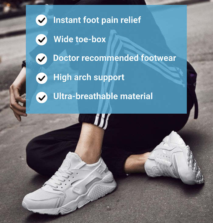 Men Orthopedic Shoes Nonslip Arch Protection Strong Running Sneakers