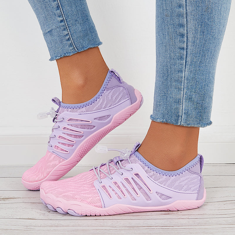 Women Splicing Knit Water Shoes Quick Drying Aqua Sneakers