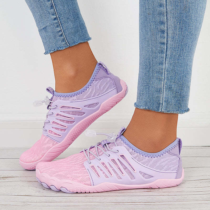Women Splicing Knit Water Shoes Quick Drying Aqua Sneakers