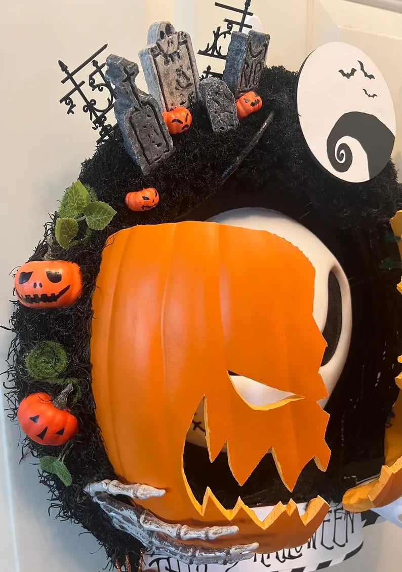 Nightmare Pumpkin Wreath